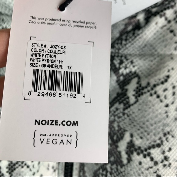 NOIZE Jozy Snake Print Vegan Faux Leather Puffer Jacket 1X NWT - Picture 8 of 14